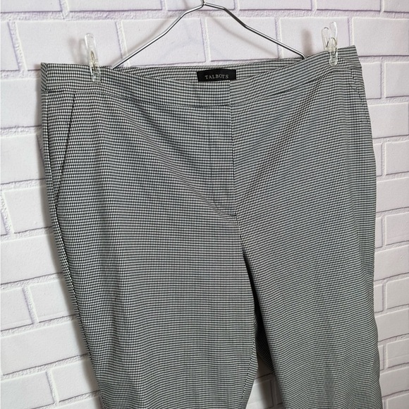 Talbots Women's Pants Size 10 Black & White Check Print - Picture 5 of 10